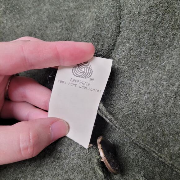 Vintage Geiger Austria green 100% pure boiled wool sweater lagenlook jacket - Picture 6 of 9